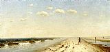 Apache Fire Signal Paintings - Fire Island Beach by Sanford Robinson Gifford